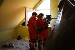 Ćwiczenia warmińsko-mazurskich strażaków