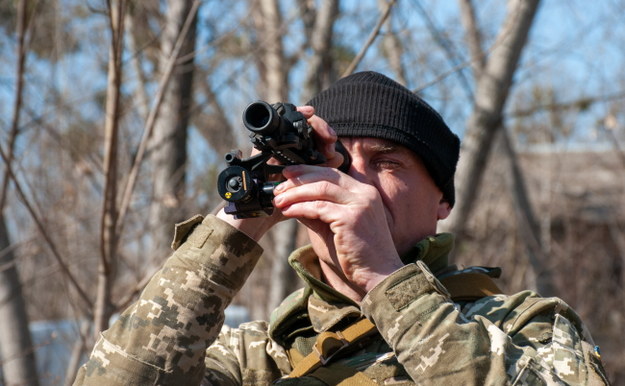 Ćwiczenia żołnierzy ukraińskiej Obrony Terytorialnej w Charkowie /Mykola Kalyeniak /PAP
