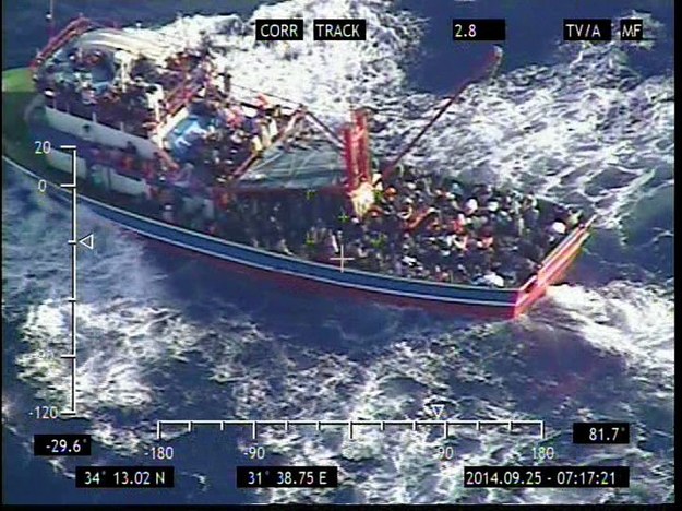Cypryjski statek pasażerski z 300 uchodźcami na pokładzie /CYPRUS DEFENCE MINISTRY (PAP/EPA) /PAP/EPA