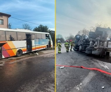 ​Cysterna i autobus zderzyły się na Mazowszu. Są poszkodowani
