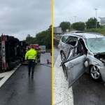 Cysterna przewrócona na A4. Na autostradzie lądował LPR