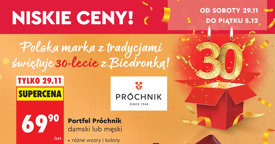 Czapki, rękawiczki i portfele Próchnik taniej tylko teraz w Biedronce! /Biedronka /INTERIA.PL