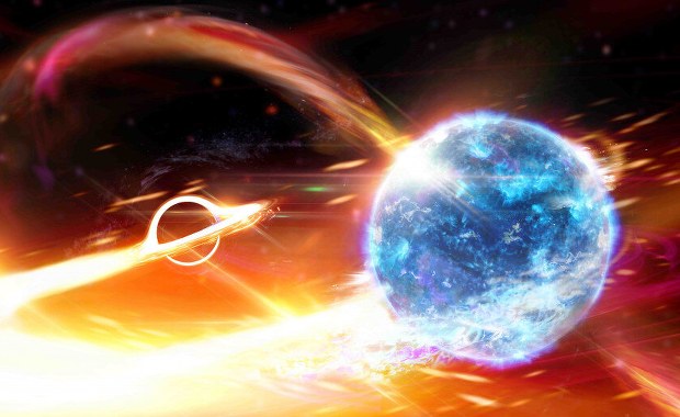 Czarna dziura pożerająca gwiazdę neutronową? Naukowcy zobaczyli to po raz pierwszy