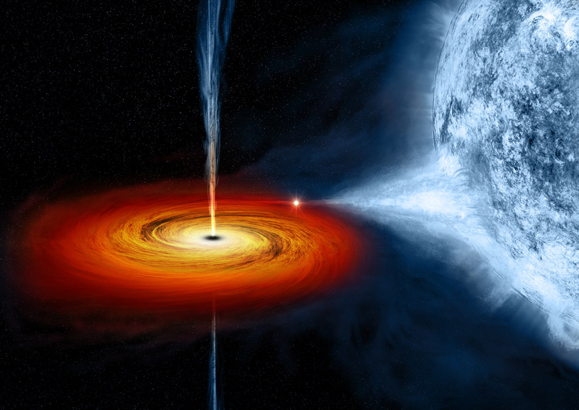 Czarne dziury w centrach kwazarów potrafią konsumować ogromne ilości materii /NASA