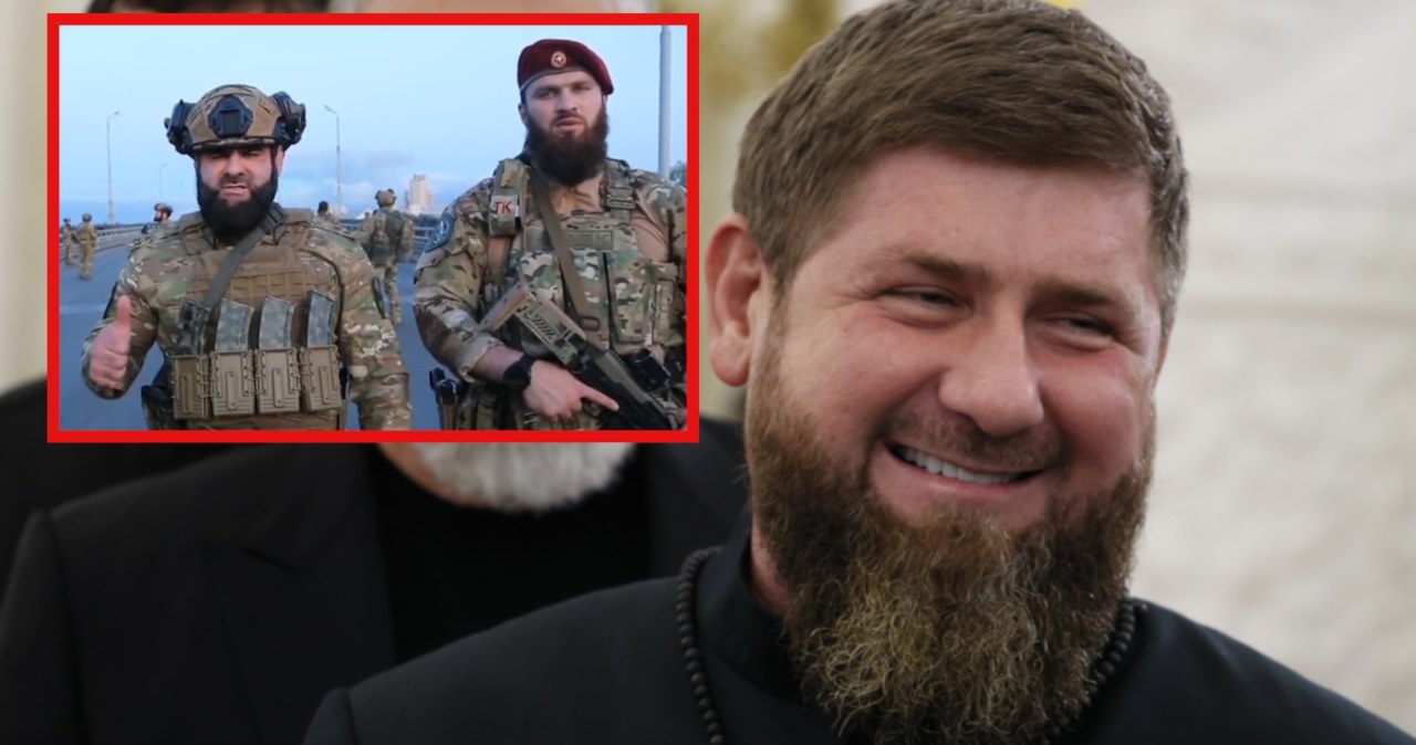 Czeczeńscy żołnierze grupy Achmat Ramzana Kadyrowa chwalili się, że będą bronić Moskwy przed rajdem Prigożyna. Zapomnieli jednak, że bunt się skończył /MIKHAIL METZEL SPUTNIKAFP /AFP