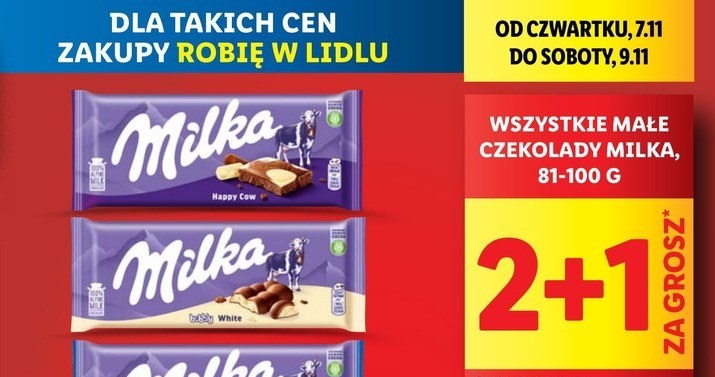 Czekolada Milka 2+1 za grosz w Lidlu! /Lidl /INTERIA.PL