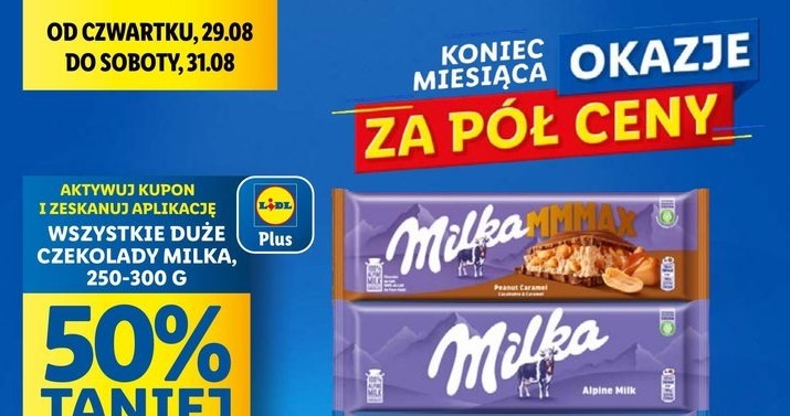 Czekolada Milka 50% taniej /Lidl /INTERIA.PL