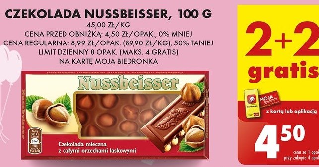 Czekolada Nussbeisser 2+2 gratis w Biedronce! /Biedronka /INTERIA.PL