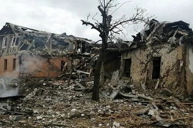 Czernihów bo bombardowaniu /ODA /PAP