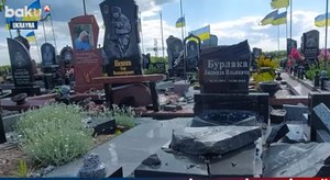 Czernihów: Rosyjscy żołnierze zdewastowali cmentarz w pobliżu miasta