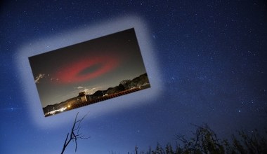 Czerwona aureola jak UFO znów pojawiła się nad włoskim miasteczkiem