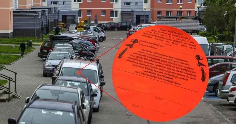 Czerwona kropka naklejona na przednią szybę oznacza bardzo poważne kłopoty dla właściciela samochodu /Stanisław Bielski/Reporter /East News