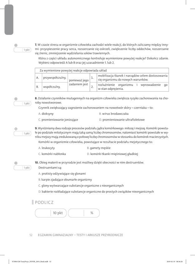 Powtórzenie Do Egzaminu Gimnazjalnego Przyroda