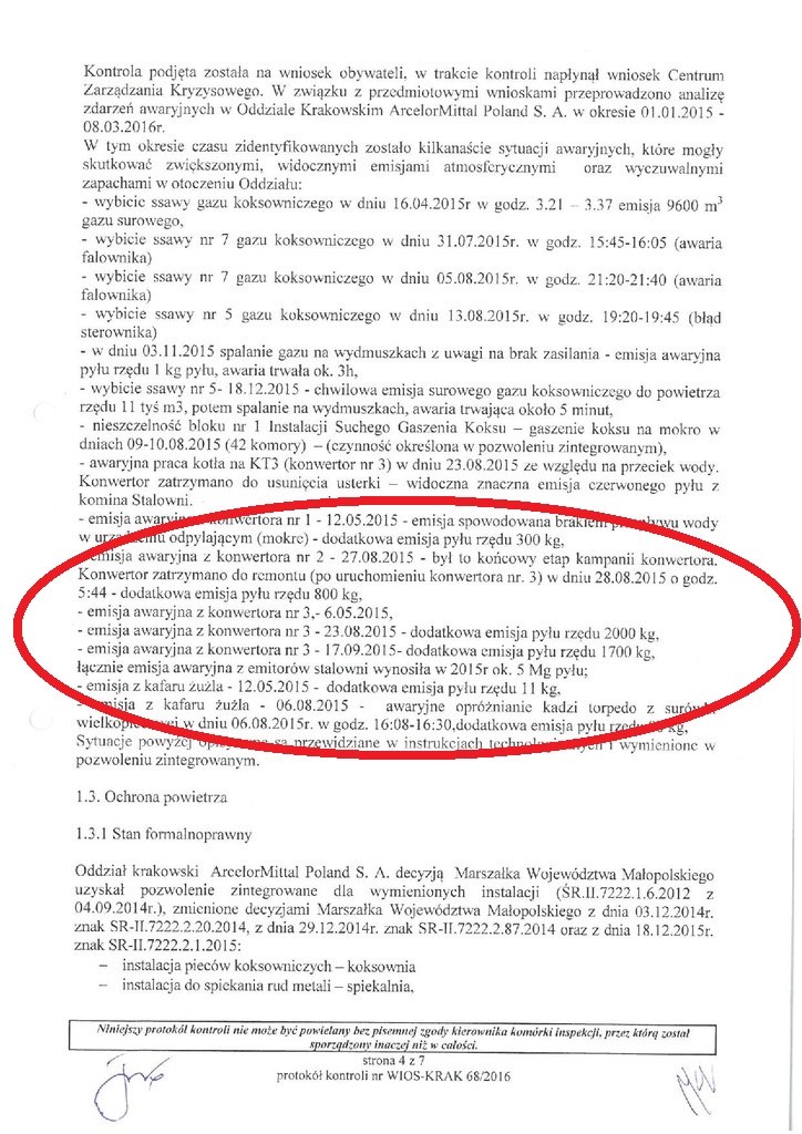 Część ujawnionego przez nas protokołu /Zrzut ekranu