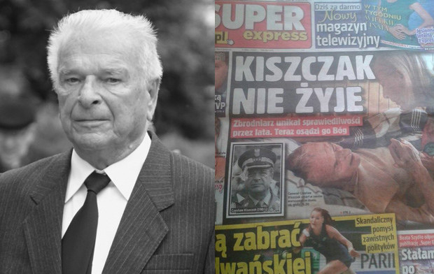 Czesław Kiszczak na okładce "Super Expressu" /Stanisław Kowalczuk "Super Express" /East News