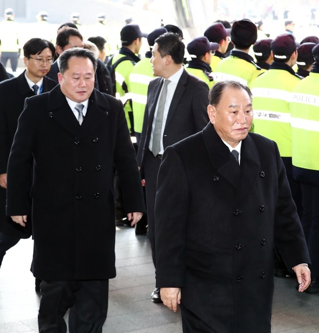 Członkowie delegacji północnokoreańskiej w Seulu /YONHAP   /PAP/EPA