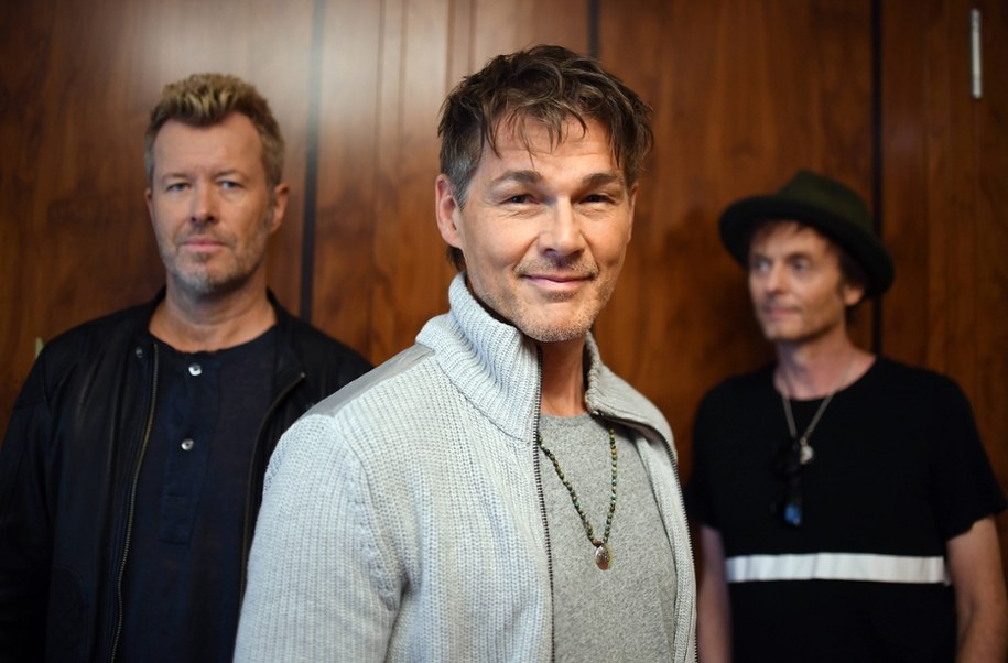 Członkowie zespołu A-ha Magne Furuholmen, Morten Harket i Paul Waaktaar-Savoy /Britta Pedersen  /PAP/DPA