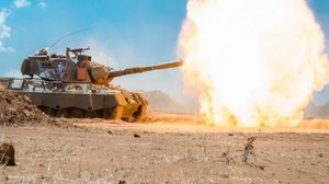 Czołgi Leopard już pacyfikują Rosjan bronią kartaczową