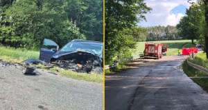 Czołowe zderzenie pod Iławą. Jedna osoba nie żyje, są ranni