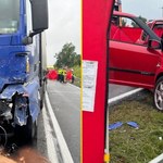 Czołowe zderzenie z ciężarówką. Nie żyje kobieta