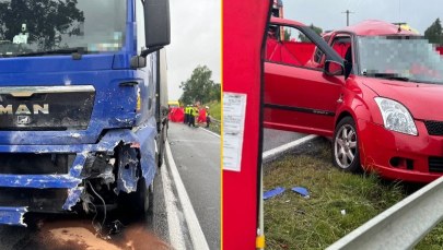 Czołowe zderzenie z ciężarówką. Nie żyje kobieta