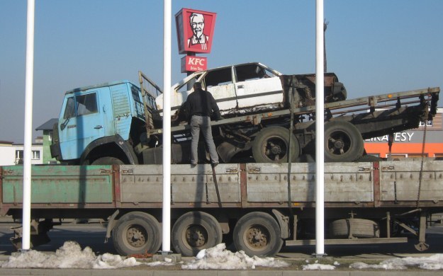 Czteropiętrowa ciężarówka / Fot: ITD /Informacja prasowa