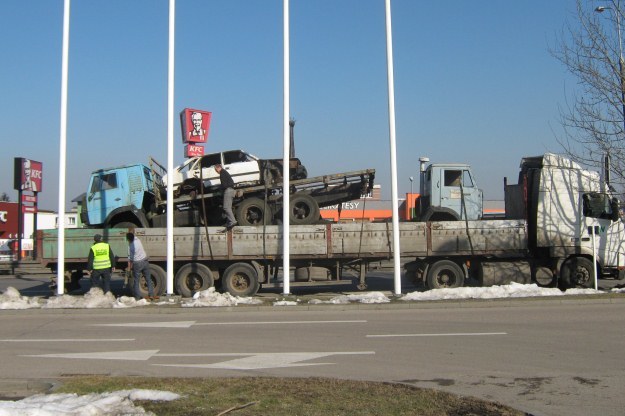 Czteropiętrowa ciężarówka / Fot: ITD /Informacja prasowa