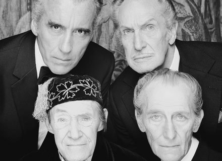 Cztery ikony horroru: Christopher Lee, Vincent Price, Peter Cushing i John Carradine, fot. T.O'Neill /Getty Images/Flash Press Media