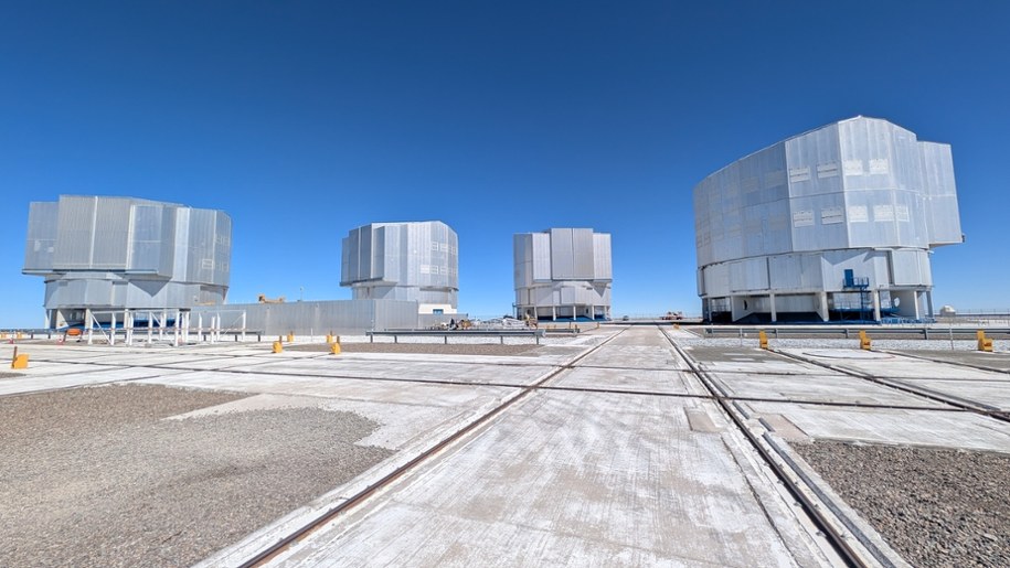 Cztery Jednostki Główne teleskopu VLT /Fot. Grzegorz Jasiński /RMF FM