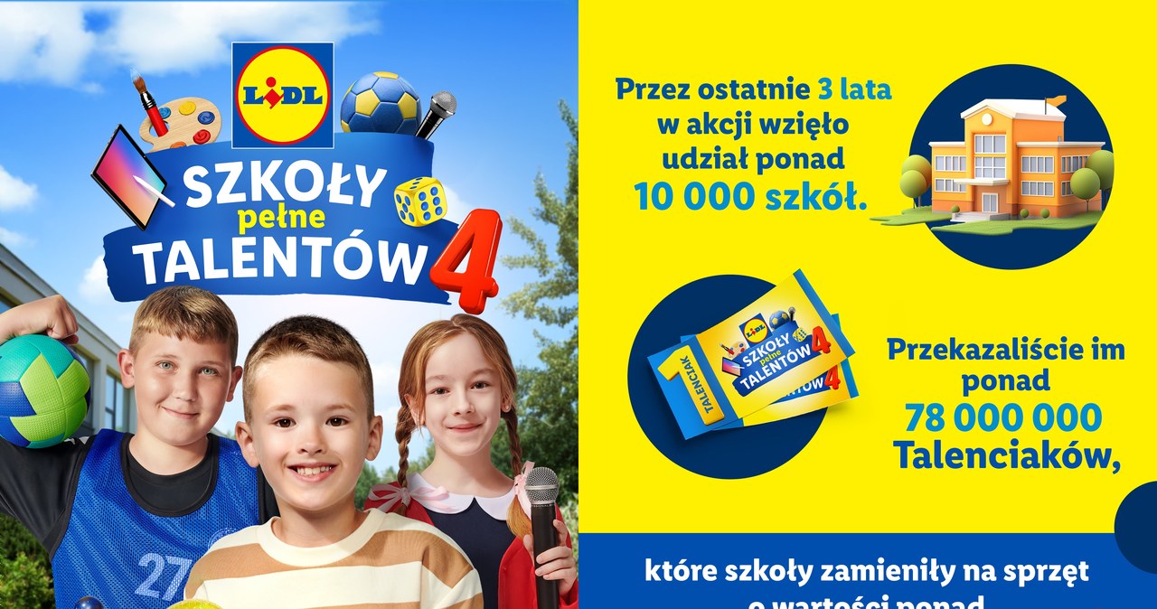 Czwarta edycja akcji „Szkoły Pełne Talentów”! /Lidl / materiały /INTERIA.PL