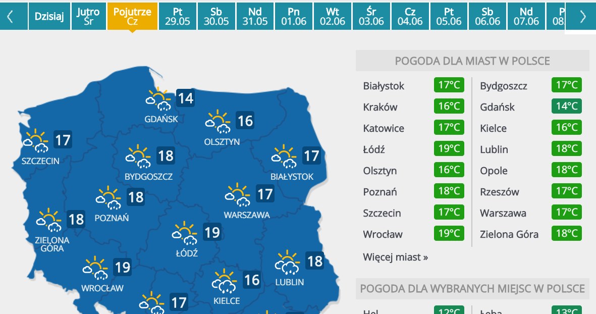 Czwartek, 28 maja /INTERIA.PL