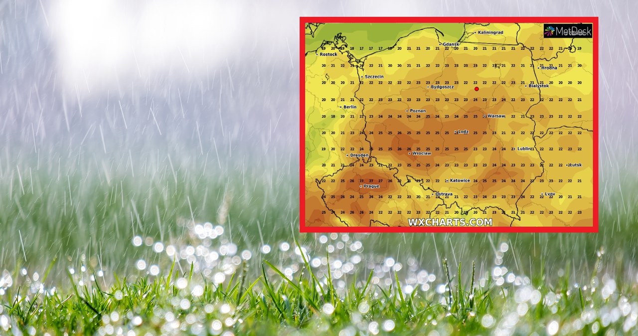 Czwartek będzie w wielu miejscach deszczowy a po południu w kilku województwach mogą pojawić się burze z gradem /123rf/wxcharts /