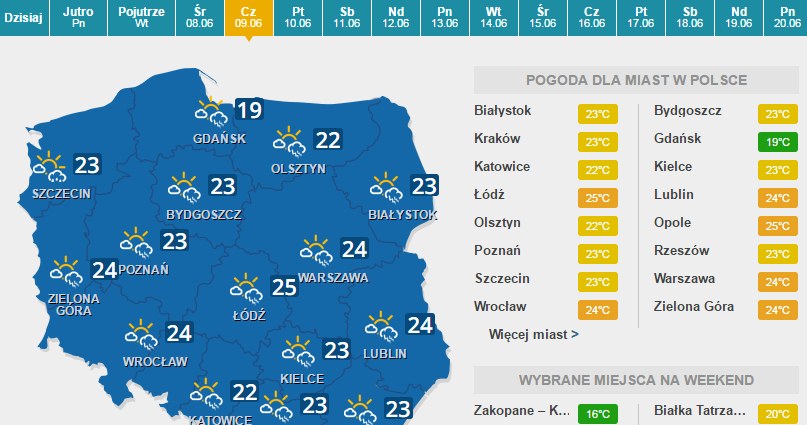 Czwartek /INTERIA.PL