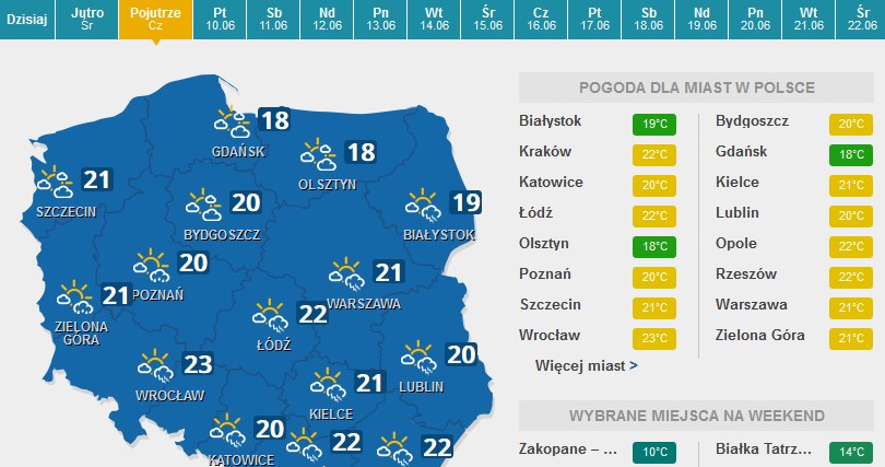 Czwartek /INTERIA.PL