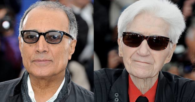 Czy Abbas Kiarostami (L) i Alain Resnais (P) będą się liczyć w walce o Złotą Palmę? /Getty Images/Flash Press Media