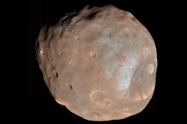 Czy Fobos to zlepek wyrzuonych marsjańskich skał? /NASA