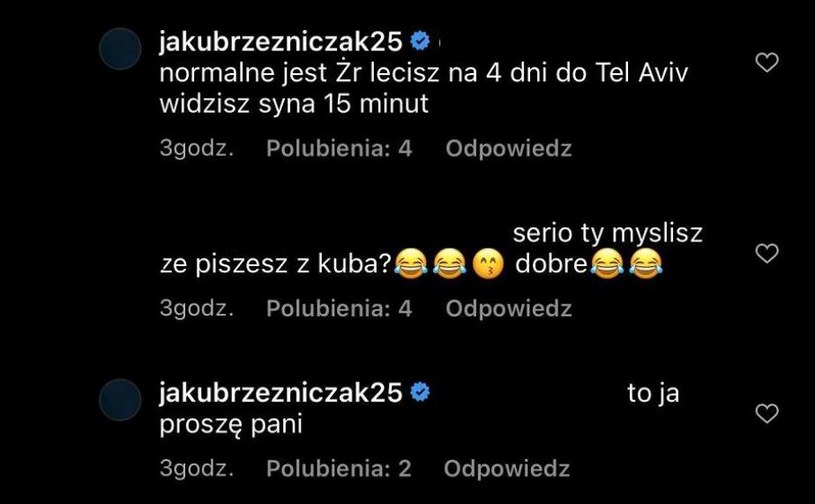 Czy ktoś włamał się na konto Jakuba Rzeźniczaka? /www.instagram.com/jakubrzezniczak25/ /Instagram