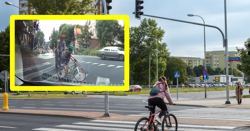 Czy rowerzysta może przejeżdżać po przejściu dla pieszych? / screen: facebook:Stop Cham /ARKADIUSZ ZIOLEK /East News