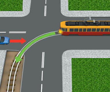 Czy skręcający tramwaj ma pierwszeństwo przed samochodem?