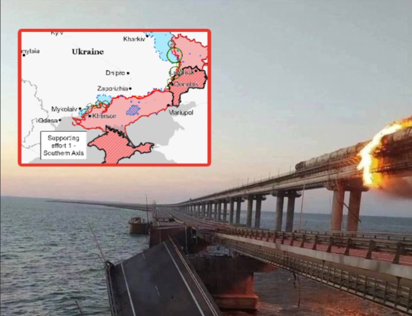 Czy zniszczenie Mostu Krymskiego będzie miało wpływ na wojnę? /Михайло Подоляк/ISW /Twitter