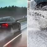 Czym jest aquaplaning? Bardzo boleśnie przekonał się o tym ten kierowca