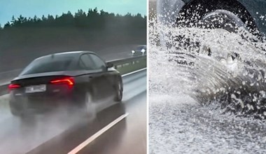 Czym jest aquaplaning? Bardzo boleśnie przekonał się o tym ten kierowca