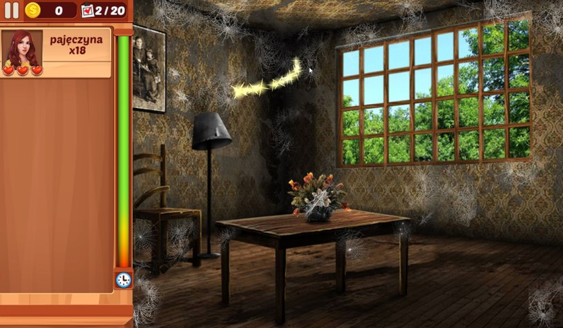 Czyszczenie pajęczyny gry online za darmo Home Makeover Hidden Objects /Click.pl