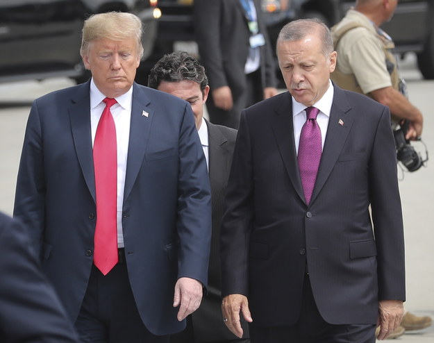 D.Trump i R.T.Erdogan /OLIVIER HOSLET /PAP