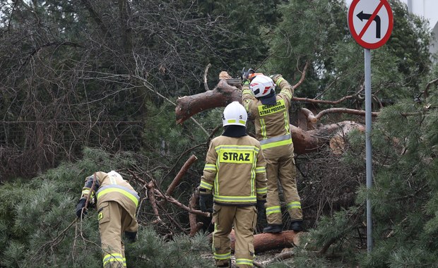 Dach dyskontu zerwany w kilka sekund. Ponad 2 tys. interwencji strażaków na Mazowszu  