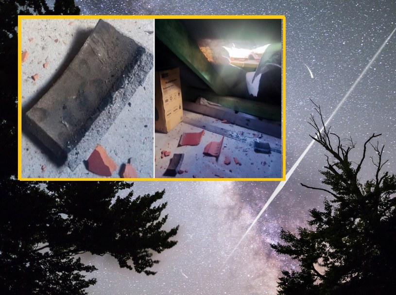 Dach w Rakowie przebił przedmiot, który ważył 4 kilogramy i miał kształt zaokrąglonego walca /East News