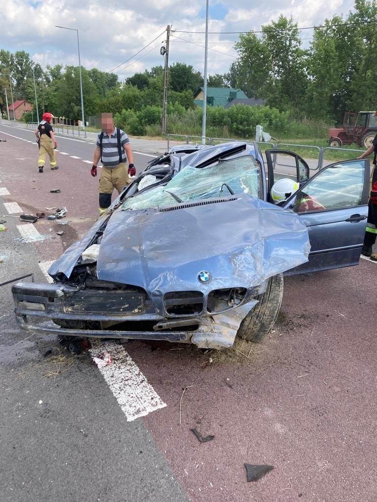 Dachowanie na drodze wojewódzkiej nr 835 /Lubelska Policja /Materiały prasowe