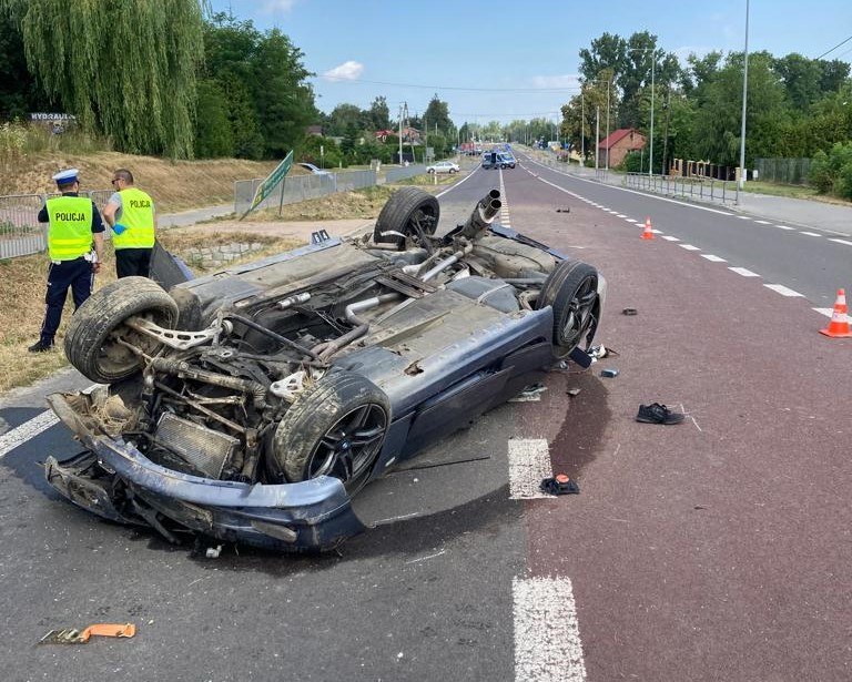 Dachowanie na DW 835 /Lubelska Policja /Materiały prasowe