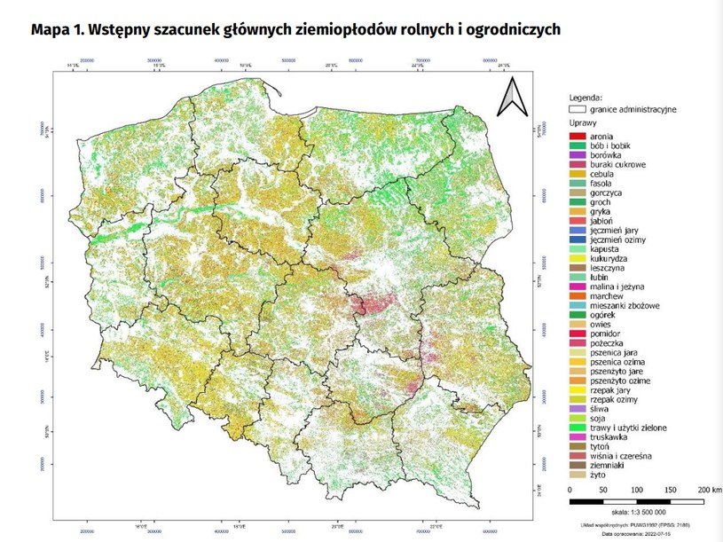 Dane GUS na podstawie zdjęć satelitarnych /GUS