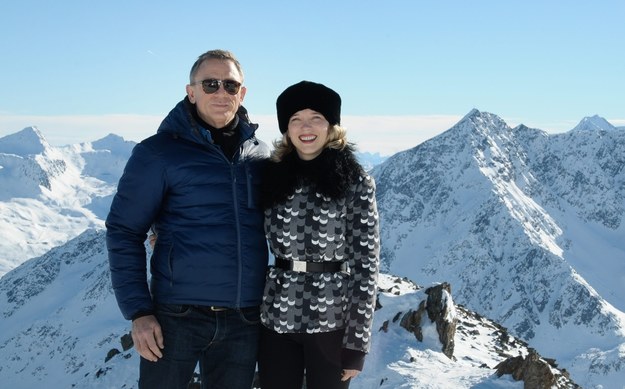 Daniel Craig i Lea Seydoux na planie "Spectre" /Barbara Gindl /PAP/EPA